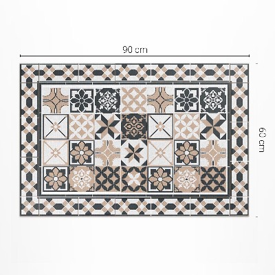 Covor de vinil acasă Plăci decorative cu geometrie tricoloră