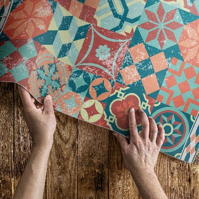 Covor de vinil acasă Plăci portugheze retro shabby