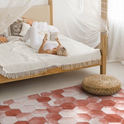 Covor interior din vinil Hexagoane în acuarelă mozaic elegant