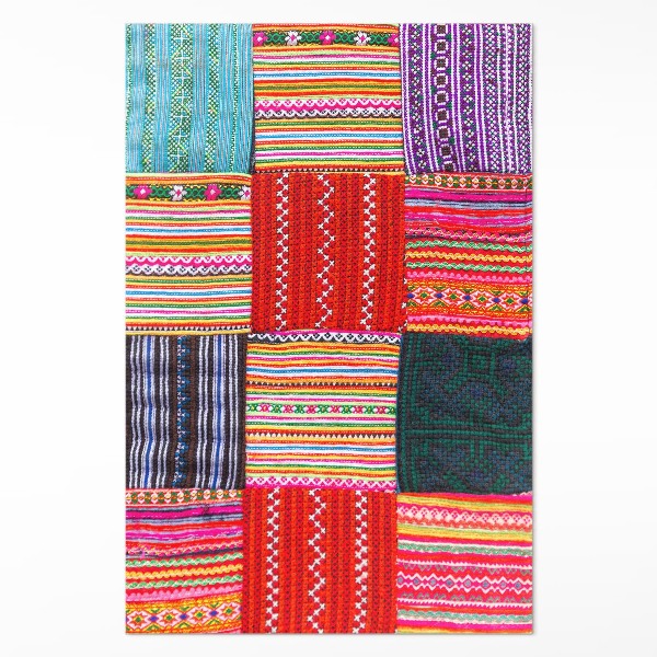 Covor de vinil acasă Structură turcească cu model patchwork