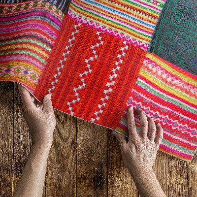 Covor de vinil acasă Structură turcească cu model patchwork