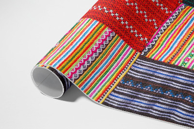 Covor de vinil acasă Structură turcească cu model patchwork