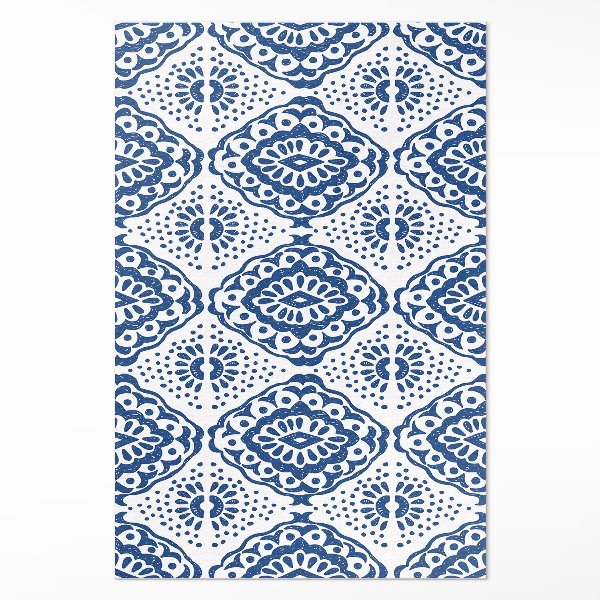 Covor interior din vinil Model albastru ornament decorativ