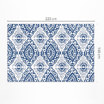 Covor interior din vinil Model albastru ornament decorativ