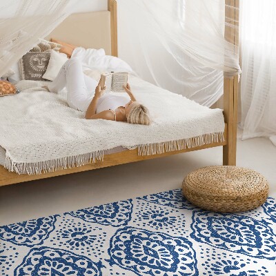 Covor interior din vinil Model albastru ornament decorativ