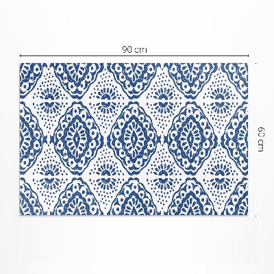 Covor interior din vinil Model albastru ornament decorativ
