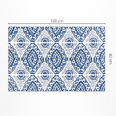 Covor interior din vinil Model albastru ornament decorativ