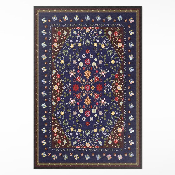 Covor de vinil acasă Frumoase flori mici plante motiv vintage