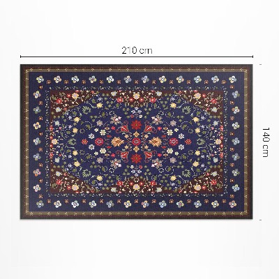 Covor de vinil acasă Frumoase flori mici plante motiv vintage