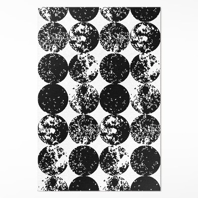Covor de vinil Cercuri negre model minimalist
