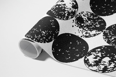 Covor de vinil Cercuri negre model minimalist