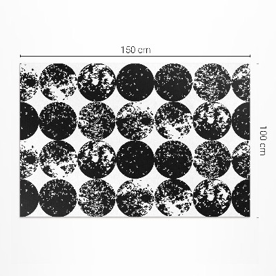 Covor de vinil Cercuri negre model minimalist