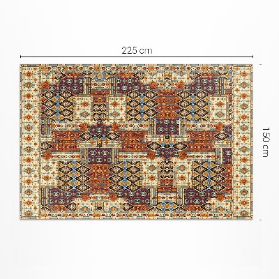 Covor de vinil acasă Geometric patchwork boho vintage