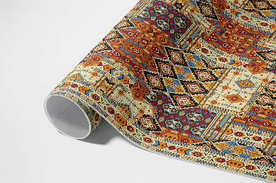Covor de vinil acasă Geometric patchwork boho vintage