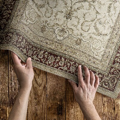 Covor de vinil acasă Iederă decorativă clasică bej