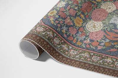 Covor interior din vinil Buchet de flori imitație țesătură vintage