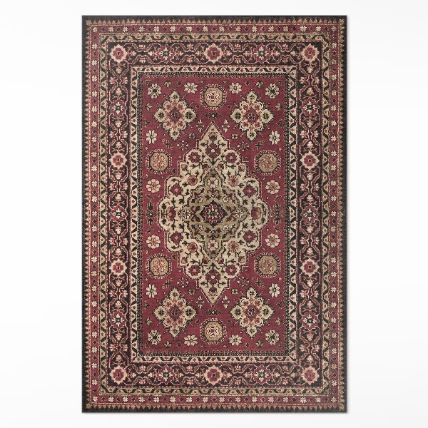 Covor de vinil acasă Vintage Geometric Red