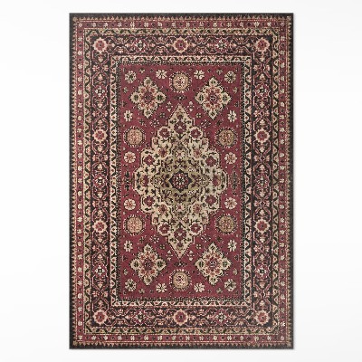 Covor de vinil acasă Vintage Geometric Red