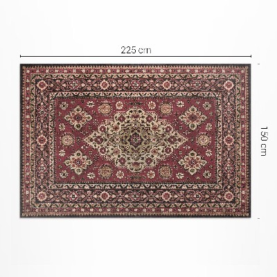 Covor de vinil acasă Vintage Geometric Red