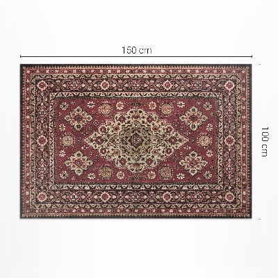 Covor de vinil acasă Vintage Geometric Red