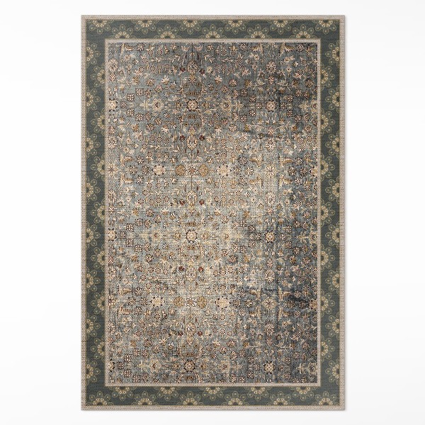 Covor de vinil acasă Model floral vintage cu textură decojită