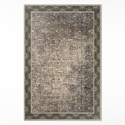 Covor de vinil acasă Model floral vintage cu textură decojită