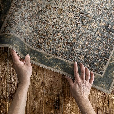 Covor de vinil acasă Model floral vintage cu textură decojită