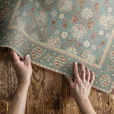 Covor de vinil acasă Model floral de epocă ornamente pentru plante