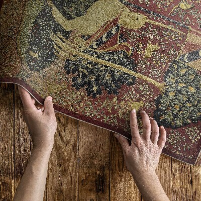 Covor de vinil Medieval imitație țesătură vintage