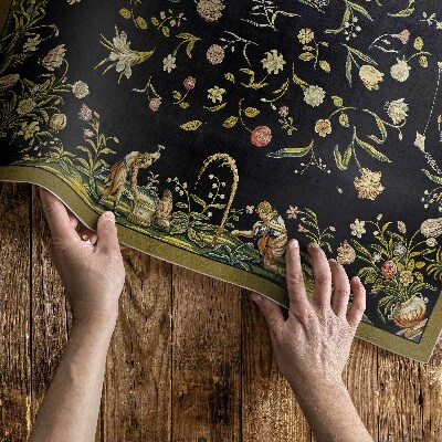 Covor de vinil acasă Floră împrăștiată flori mici vintage