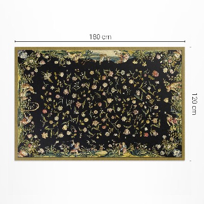 Covor de vinil acasă Floră împrăștiată flori mici vintage