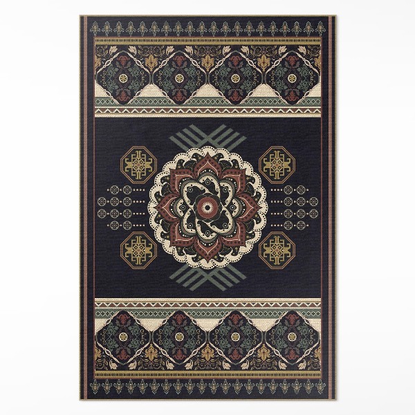 Covor de vinil acasă Negru decorativ colorat