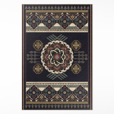 Covor de vinil acasă Negru decorativ colorat