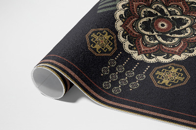 Covor de vinil acasă Negru decorativ colorat