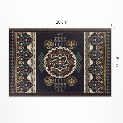 Covor de vinil acasă Negru decorativ colorat