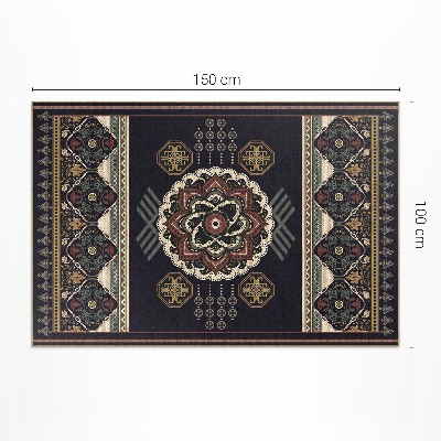 Covor de vinil acasă Negru decorativ colorat