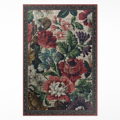 Covor interior din vinil Model floral vintage delicat
