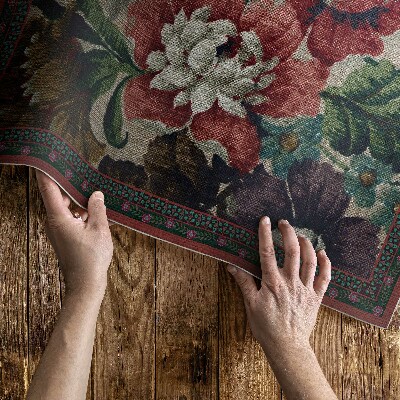 Covor interior din vinil Model floral vintage delicat