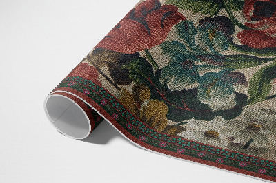 Covor interior din vinil Model floral vintage delicat