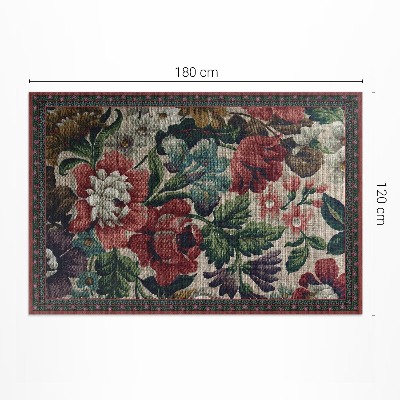 Covor interior din vinil Model floral vintage delicat