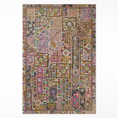 Covor de vinil Model etnic vintage de tip patchwork