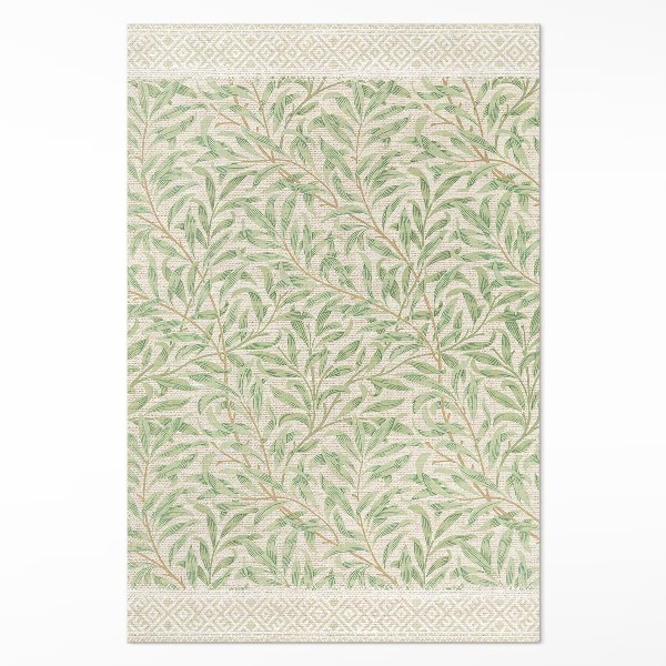 Covor interior din vinil Ilustrație vintage cu frunze de William Morris