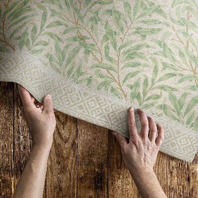 Covor interior din vinil Ilustrație vintage cu frunze de William Morris
