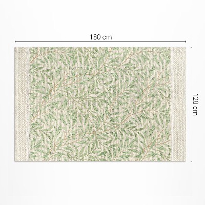 Covor interior din vinil Ilustrație vintage cu frunze de William Morris