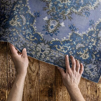 Covor de vinil acasă Albastru tradițional din Orientul Mijlociu