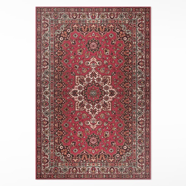 Covor de vinil acasă Vechi model floral persan roșu