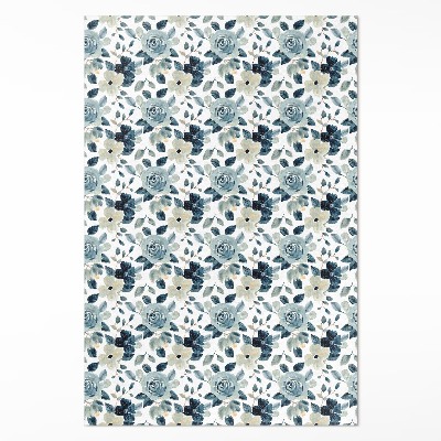 Covor de vinil acasă Flori pictate model regulat floral
