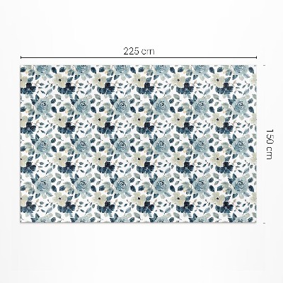 Covor de vinil acasă Flori pictate model regulat floral