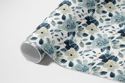 Covor de vinil acasă Flori pictate model regulat floral