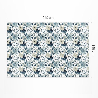 Covor de vinil acasă Flori pictate model regulat floral